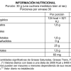 Información nutricional Whey Protein Sin Sabor x 2 lb