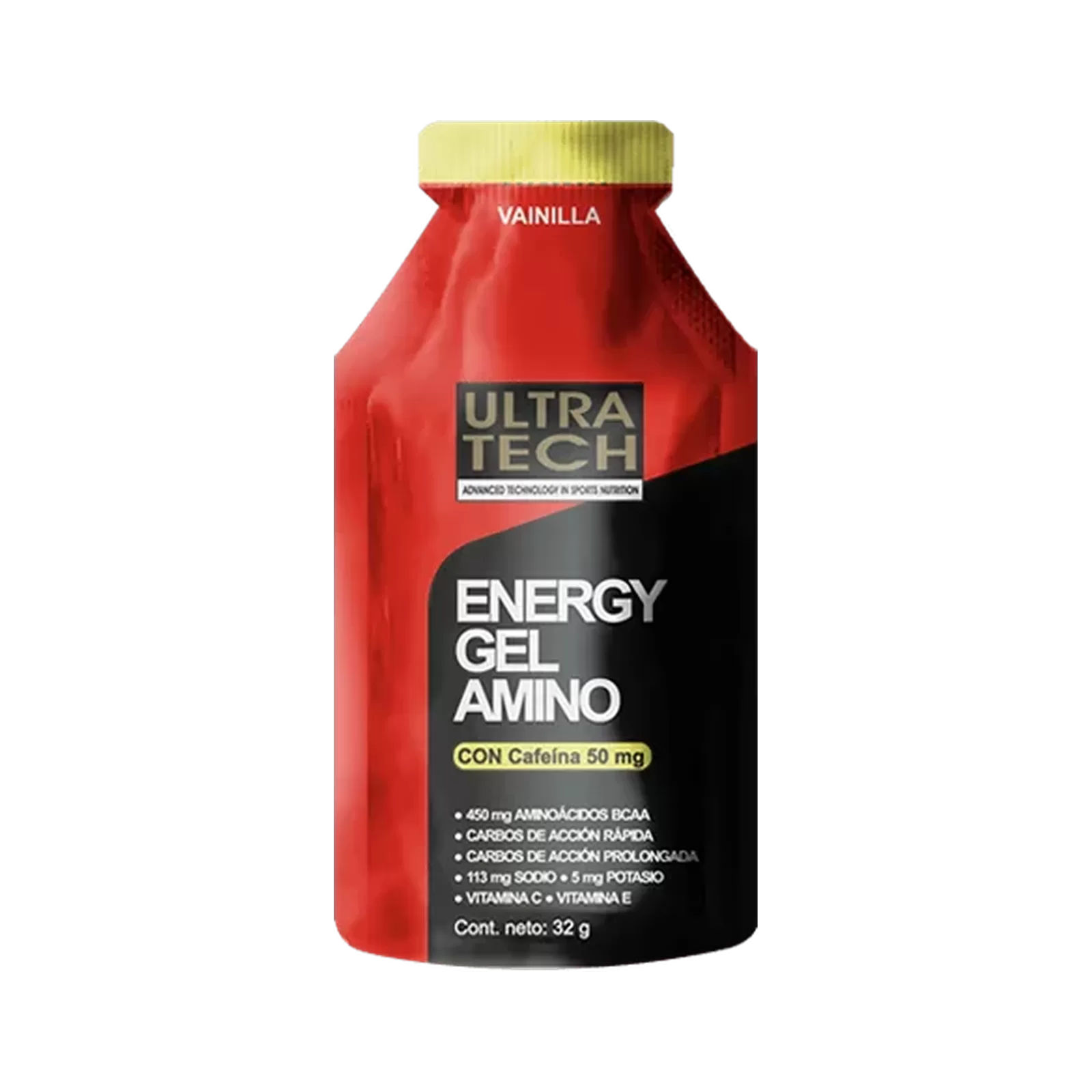 Energy Gel Amino Con Cafeína Ultra Tech - caja x 12 geles