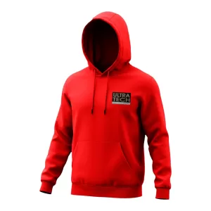 Buzo con Capucha Roja Ultra Tech frente