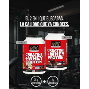 Ultra Tech Creatine + Whey Protein Chocolate y Vainilla